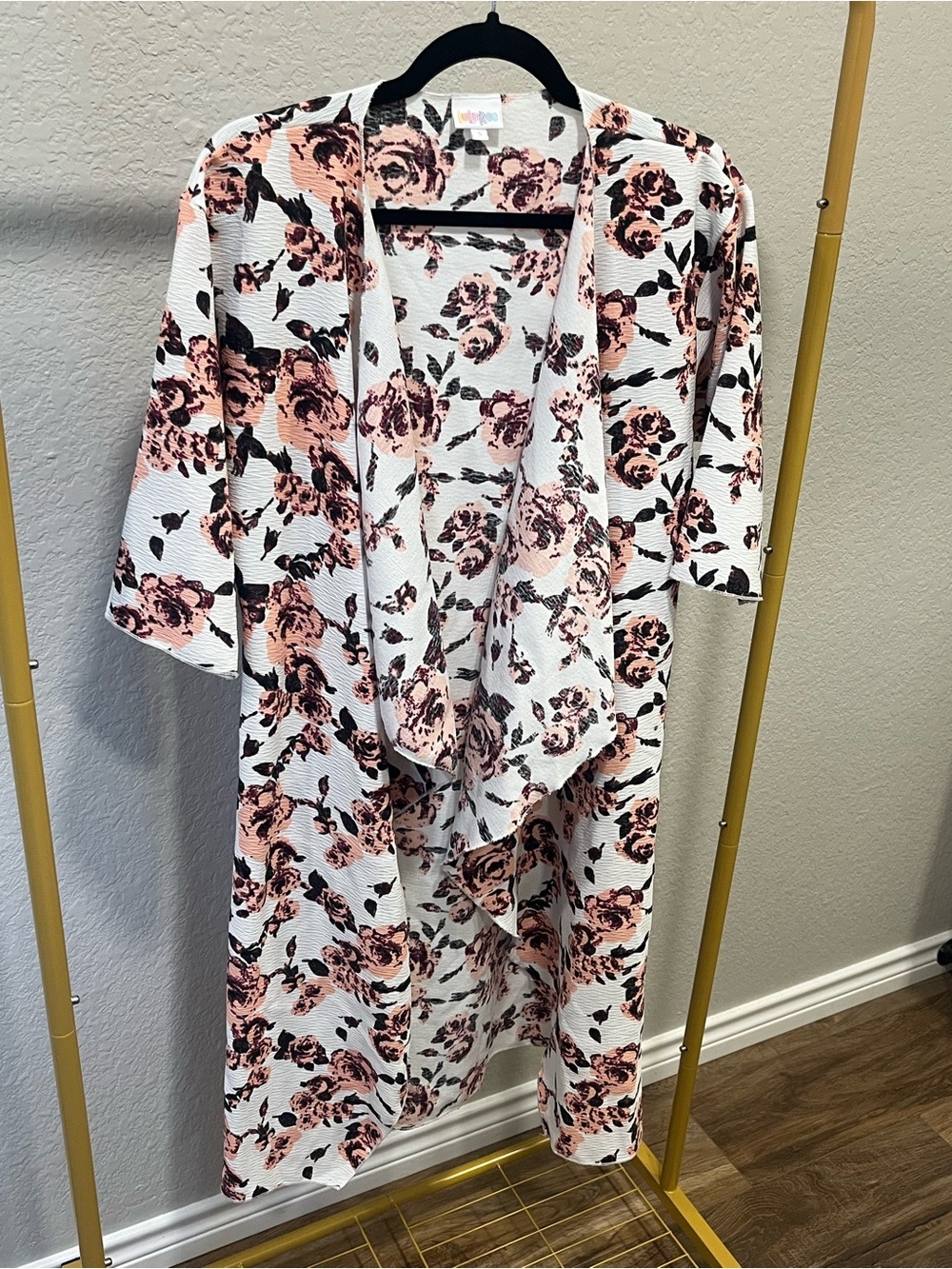 LuLaRoe Sarah Floral Long Duster Cardigan/Kimono– Size Small –  Open Front
